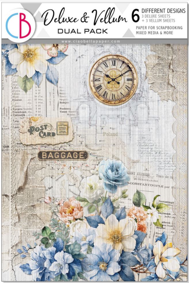 Ciao Bella Eastern Journey A4 Deluxe Paper Silver & Vellum Dual Pack Mixed (6pcs) (CBX009) 